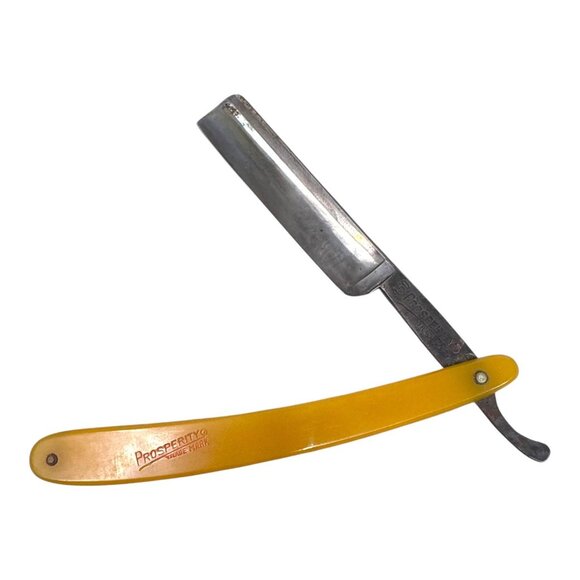 VINTAGE E. MORRIS MFG PROSPERITY 450 Straight Edge Razor 6/8" With Box RARE - Picture 2 of 7